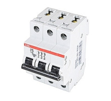 ABB  S203-C10  2CDS253001R0104   Mini Breaker, S200, 10A 3 Pole, Trip C