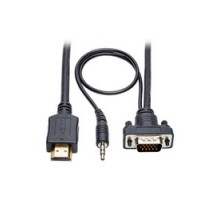 TRIPP LITE P566-010-VGA-A         HDMI to VGA + Audio Active Converter Cable, HDMI to Low-Profile HD15 + 3.5 mm M/M , 1920 x 1200/1080p @ 60 Hz, 10 ft.