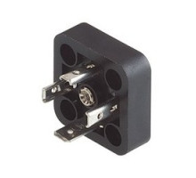 HIRSCHMANN  932430100   GSAZ 300 black; Appliance connector for profiled gaskets GSAZ, front connection, 1 hollow screw, 1 screw M 3 x 5, 3 contacts + PE, DIN EN 175 301-803-A