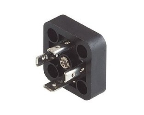 HIRSCHMANN  932430100   GSAZ 300 black; Appliance connector for profiled gaskets GSAZ, front connection, 1 hollow screw, 1 screw M 3 x 5, 3 contacts + PE, DIN EN 175 301-803-A