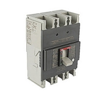 ABB  A2A200TW   3 pole, 200 amps rated at 240V AC and 250V DC, fixed trip point molded case circuit breaker, with a thermal magnetic trip device and 10kA at 240V AC and 10kA at 250V DC interrupt current rating