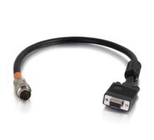 C2G  CG60091  CG60091                 Multi-Format Flying Lead, VGA Female to RapidRun 15-Pin Male, 30 Volt, 1.5’ Length, Black
