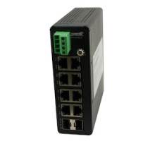 LANTRONIX SISTG1040-282-LRT  Unmanaged Hardened Gigabit Ethernet Switch. 8 10/100/1000Base-T [100 M/328 Ft.] With 2 100/1000Base-X SFP Slot