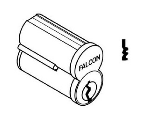 FALCON LOCK  C646 TD 626                 Door Lock Cylinder, Interchangeable Core, 6-Pin, Uncombinated, Standard, TD Keyway, Satin Chrome