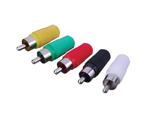 VANCO  PP6                 RCA Male Plugs, Plastic Shell Color Pack