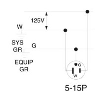 LEVITON  8215-PLC                 15 Amp, 125 Volt, NEMA 5-15P, 2P, 3W, Hospital Grade, Plug, Straight Blade, Grounding, Power Indication, Transparent