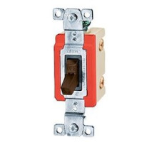 HUBBELL-KELLEMS DIV  HBL18203CN   BROWN 15A 347VAC THREE WAY SWITCH