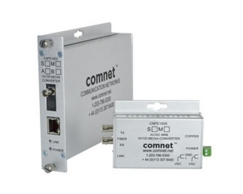 COMNET COMMUNICATION NETWORKS CNFE1002S1A  100Mbps Media Converter A , ST Connector, sm, 1 fiber