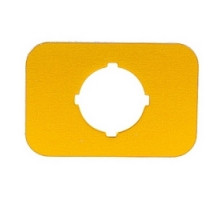 ABB  1SFA611930R1010   Emergency stop yellow aluminum legend plate without text