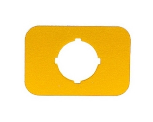 ABB  1SFA611930R1010   Emergency stop yellow aluminum legend plate without text