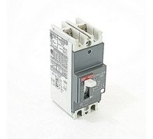 ABB  A1N025TW-2   2 pole, 25 amps rated at 240V AC and 250V DC, fixed trip point molded case circuit breaker, with a thermal magnetic trip device and 25kA at 240V AC and 10kA at 250V DC interrupt current rating