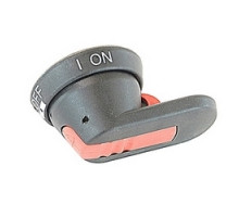 ABB  OHB65J10   65mm red and black pistol handle with protection according to NEMA 3R and 12, accepts a 10mm square shaft, padlockable