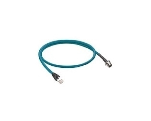 LUMBERG AUTOMATION  900001487  900001487   EtherNet/IP, high-flex, double-ended cord set, M12 female 4 pin, D-coded receptacle to male RJ45, 24 AWG, teal TPE jacket, stranded/ unshielded with 2 twisted pairs. cable length: 2M