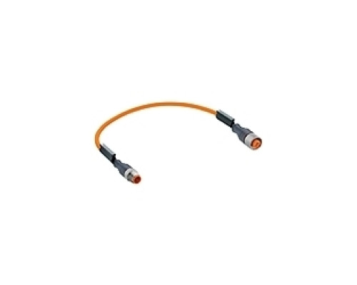 LUMBERG AUTOMATION  610000791  RST 4-RKT 4-602/1M   M12 Micro actuator/sensor cordset, double-ended, 4-poles, male straight to female straight connector with self-locking thread and orange PUR halogen free welding and spark proof molded cable, IEC co