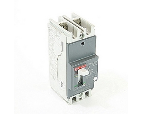ABB  A1A070TW-2   2 pole, 70 amps rated at 240V AC and 250V DC, fixed trip point molded case circuit breaker, with a thermal magnetic trip device and 10kA at 240V AC and 5kA at 250V DC interrupt current rating