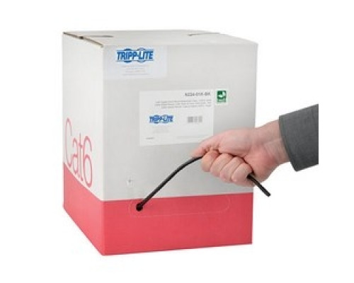 TRIPP LITE  N224-01K-BK   Cat6 Gigabit Bulk Solid-Core Plenum-Rated CMP Cable, Black, 1000 ft.