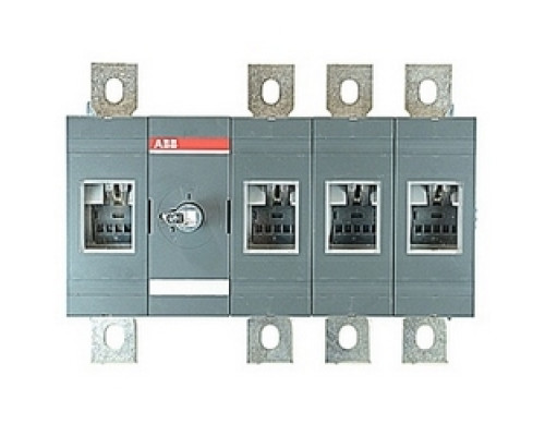ABB  OT600U13   4 pole, 600 amps rated at 600 V AC, UL 98, open non-fusible disconnect switch