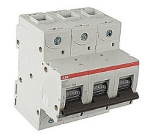 ABB  S803S-B20   3 pole, S800, 20 amp screw terminated miniature circuit breaker with a B tripping characteristic