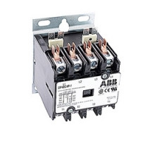 ABB  DP40C4P-1   4 pole, 40 amp, non-reversing, definite purpose contactor, 120V AC coil, industry standard mounting plate