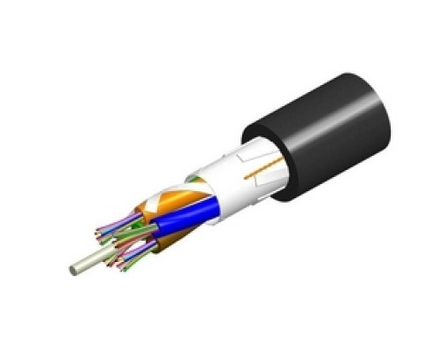 COMMSCOPE ENTERPRISE SOLUTIONS  760112607  R-012-LN-5L-F12BK/25D/LTS   Fiber Cable, Indoor/Outdoor, Light Duty, Single Jacket, Riser Rated, Gel-Free, All-Dielectric Outdoor Stranded Loose Tube, 12 Fiber, Lazrspeed 300 OM3 Multimode