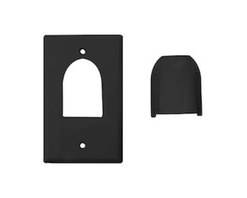 VANCO  120612                 Custom Two-Piece Bulk Cable Wall Plates, Single & Black