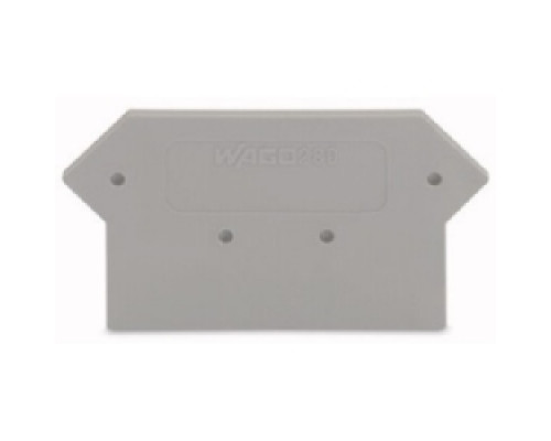 WAGO CORPORATION  280-330   End and Intermediate Plate, 1.5 mm / 0.098 inches thick, gray
