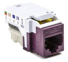 HELLERMANNTYTON  RJ45FC5E-VIO   Category 5e Modular Keystone Jack, Plenum Rated, Violet, 1/bag