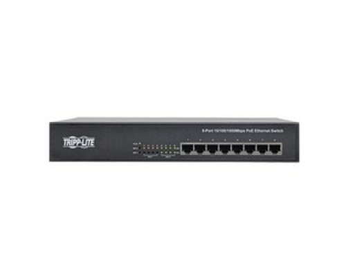 TRIPP LITE  NG8POE   8-Port 10/100/1000 Mbps 1U Rack-Mount/Desktop Gigabit Ethernet Unmanaged Switch with PoE+,140W