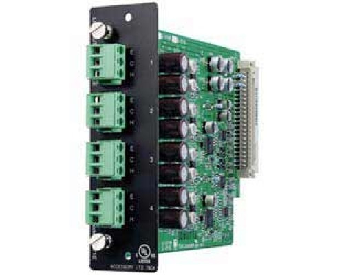 TOA ELECTRONICS INC  D-971E                 Digital Mixer Line Output Module, 4-Channel Output, Removable Terminal Block, 600 Ohm, 20 to 20000 Hertz, 100 dB, 1.4