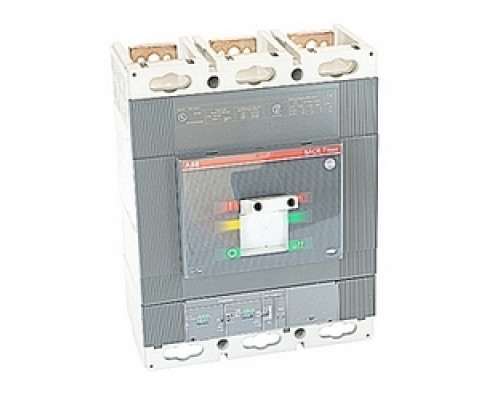 ABB  T6H800TXXS4V   3 pole, 800 amps rated at 600V AC/DC, Tmax molded case circuit breaker, shunt trip operation with a thermal magnetic trip device and 65kA at 480V AC interrupt current rating
