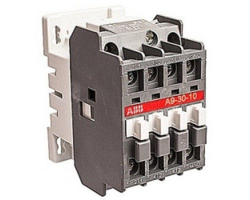 ABB  A9-30-10-34   3 pole, 21 amp, non-reversing across the line contactor with 208V AC coil and 1 NO auxiliary contact