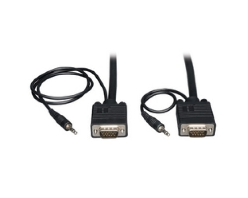 TRIPP LITE P504-030         VGA Coax Monitor Cable with Audio, High Resolution Cable with RGB Coax HD15 and 3.5mm M/M , 30-ft.