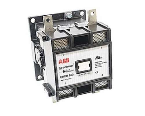 ABB  EHDB650C2P-1L   2 pole, 2 NO, plus 1 NO and 1 NC auxiliary contacts, 650 amp, DC drive, dynamic breaking contactor, with a 120V AC coil