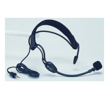 TOA ELECTRONICS INC  WH-4000A                 Aerobics Headset Microphone, Lightweight, Unidirectional, Electret Condenser, 3.5 MM Monaural Plug Connector, 120 dB SPL, -66 dB, 1.3 Meter Length Cord, Stainless, Black