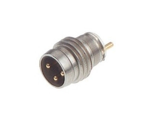 HIRSCHMANN  933392001   ELST 3308 RV KH; Appliance connector for M8 sensors, snap or screw locking, press-in tube mounting, metalcasing, short model, 3 contacts, male, 3A, 60V, hollow pins