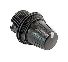 ABB  KT-100B   Black modular potentiometer knob without resistor, with black plastic bezel and 22mm mounting