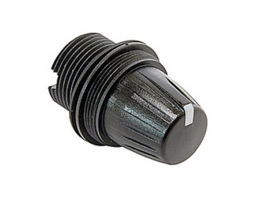 ABB  KT-100B   Black modular potentiometer knob without resistor, with black plastic bezel and 22mm mounting