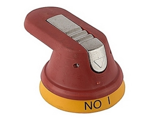 ABB  OHY65L6EH   Red and yellow 65mm pistol handle with stainless steel hasp with O/I and OFF/ON markings and protection according to NEMA 1, 3R, 12, 4, 4X and IP66