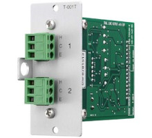 TOA ELECTRONICS INC  T-001T                 Digital Mixer Output Expansion Module, Dual Line, 2-Channel Output, 24 Volt DC, 35 Milliampere, 20 Hertz to 20 Kilohertz, 73 dB, 35 MM Width x 91.5 MM Depth x 78 MM Height