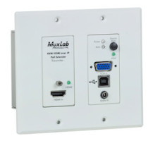 MUXLAB INC 500777-TX-WH         HDMI/VGA/USB Over IP PoE Wall Plate Transmitter, UHD-4K White