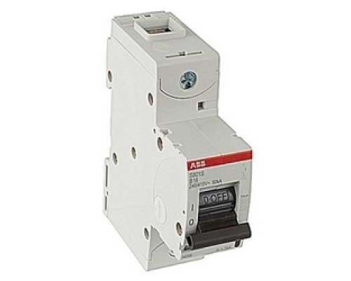 ABB  S801S-B16   1 pole, S800, 16 amp screw terminated miniature circuit breaker with a B tripping characteristic