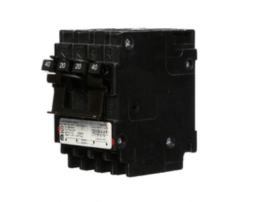 SIEMENS  US2:Q24020CT2  Q24020CT2   Circuit Breaker, Common Trip, Low Voltage, Quadplex, Plug-In, 4 Pole, 120/240 Volt AC, 20/40A, 10 kA Interrupting Rating