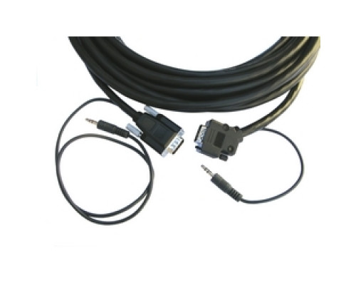 KRAMER 92-9222025 CP-GMA/GMA/XL-25         15-pin HD M-M + 3.5mm Plenum Cable, Molded Straight to Backshell 45o - 25’