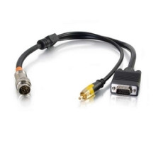 C2G  CG60112  CG60112                 Multi-Format Flying Lead, VGA Male/RCA Composite Video Male to RapidRun 15-Pin Male, 1.5’ Length, Black