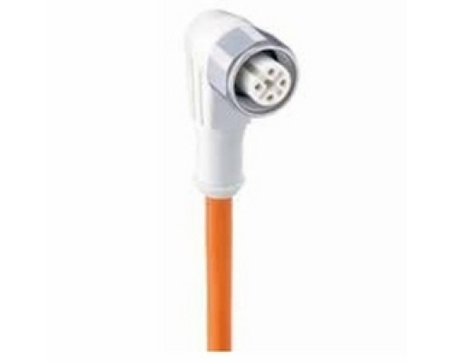 LUMBERG AUTOMATION  934734003  WRKWT 4-3-520/10 M   M12-round-plug connector, 90 3-pole single-ended female cordset, 10 meters, orange TPE jacket, according to IEC 61076-2-101