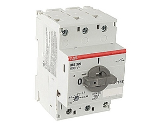 ABB  MS325-4.0   3 Ph Starter Rated Current: 2.4-4 Trip Class: 10