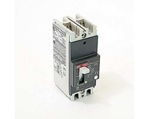ABB  A1A040TW-2   2 pole, 40 amps rated at 240V AC and 250V DC, fixed trip point molded case circuit breaker, with a thermal magnetic trip device and 10kA at 240V AC and 5kA at 250V DC interrupt current rating