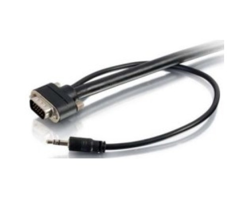 C2G  CG50225  CG50225                 Audio/Video Monitor Cable, In-Wall, VGA Male/3.5 MM Stereo Male to VGA Male/3.5 MM Stereo Male, 2048 x 1536 Resolution, 75 Ohm Impedance, 30 Volt, CMG Rated, 6’ Length, Black
