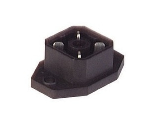 HIRSCHMANN  932092100   G 4 A 5 M black; Surface mounted connector for printed circuit boards with flange and solder contacts, 4 contacts, DIN VDE 0627 / IEC 61984, 10A 50V AC/DC