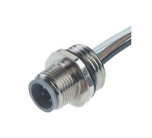HIRSCHMANN  932916206   ELST 412 PG9 Sn; Appliance connector with wire ends, PG 9 front mounting thread, screw locking, O-ring included, 4 contacts, male, cable material: PVC, cable length: 0.2m, metallic housing